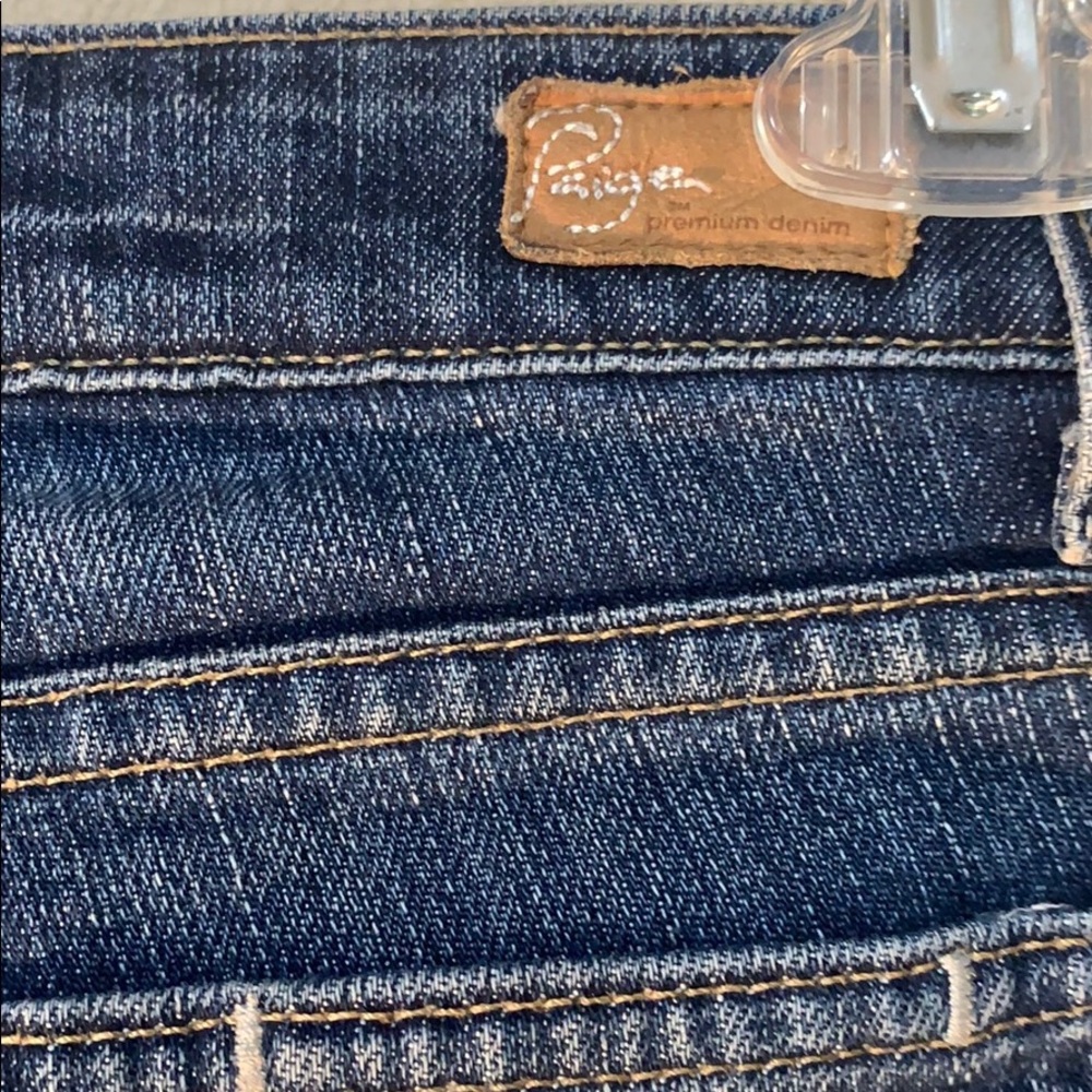 PAIGE Dark Wash Flared Wide Leg Jeans - Picture 7 of 8